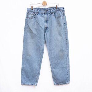 Levis Jeans Mens 40x30 Blue 550 Relaxed Straight‎ American Light Wash Denim